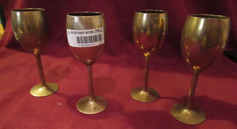 lot 7912 image: Copper Wine Glasses