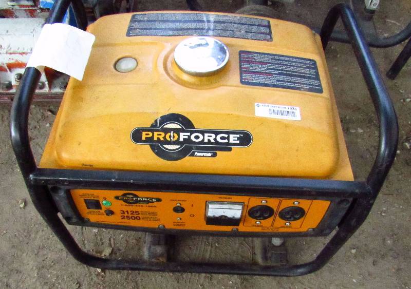 lot 7931 image: Generator - Pro Force - 5.5 HP, OHV - Gas - 5600KVA