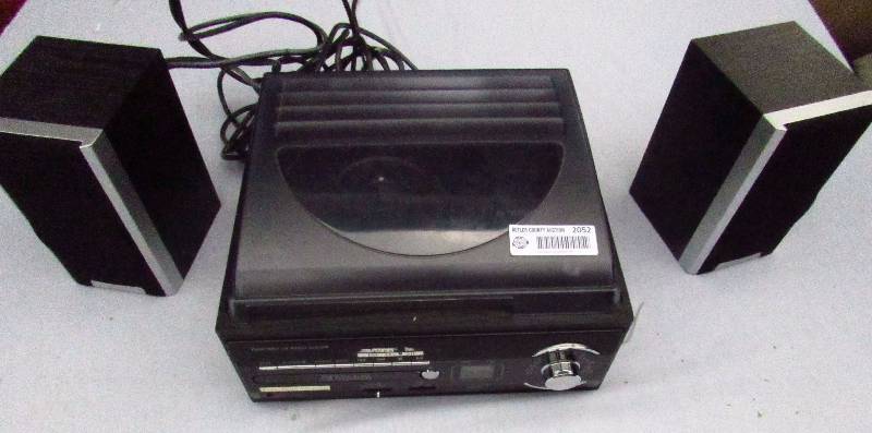 lot 2052 image: Encore Technology - StereoCD Player w 2 Speakers
