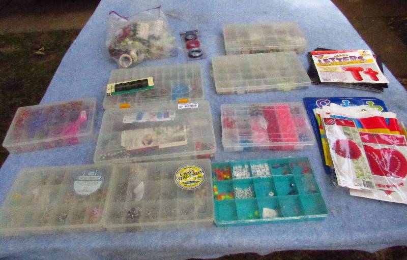 lot 2081 image: Large Lot of Jewelry Making Supplies and Crafting Items - Time to stock up on these treasures