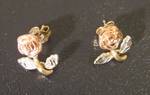 Rose Earrings - 10K Black Hills Gold - 1.49 grams.