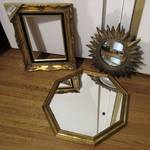 2 - gold framed wall mirrors and 1 - gold decorative frame - see photos these are really neat!
