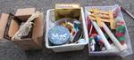 Lot of assorted craft supplies - Beads - Yarn - Ribbon, Etc  Stock up!