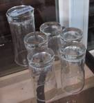 Set of 6 Glass Drinking Glasses - various sizes