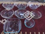 Lot of 8 - Clear Glass Baking Dishes