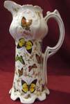 Butterfly Ceramic Pitcher - features beautiful butterfly art!