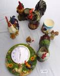 Rooster Themed Home Décor - Clock, decorations and more! 8 pieces total