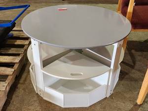 lot 22604 image: Millard Enterprises Childrens Play Table W Storage Stools