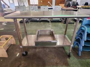 lot 22654 image: Stainless Steel Prep Table W Understorage