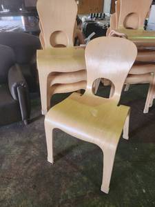 lot 22661 image: Lot of 4 Community 16in Wooden Childrens Chairs