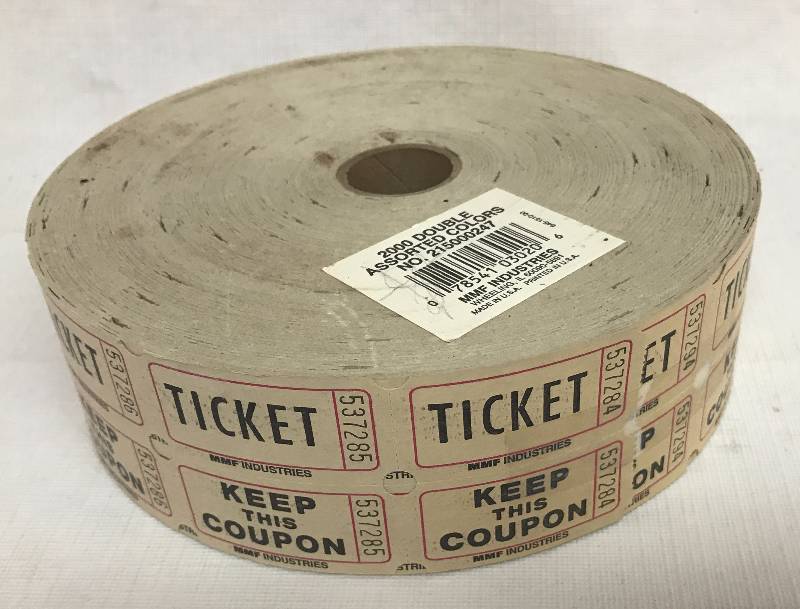 lot 9155 image: 2000 Double Roll of Event Drawing  Raffle Tickets