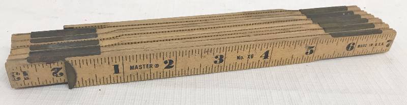 lot 9161 image: Vintage Folding Measure Stick - 72