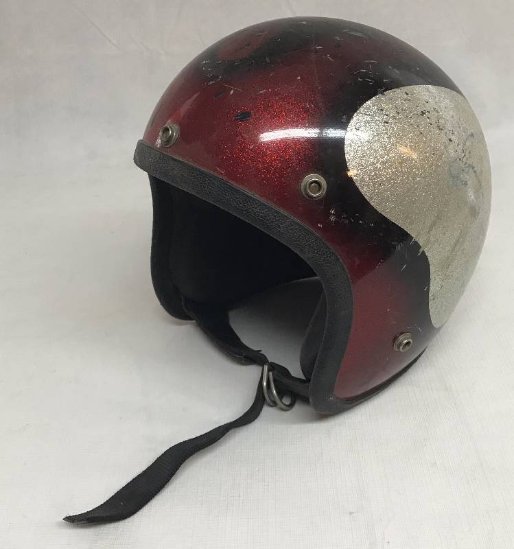 lot 9135 image: Vintage Motorcycle Helmet - Cool You Could Be the Fonz