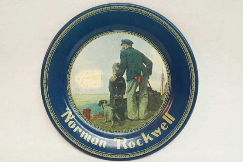 lot 2469 image: Norman Rockwell Metal Plate - Looking Out To Sea - Nice