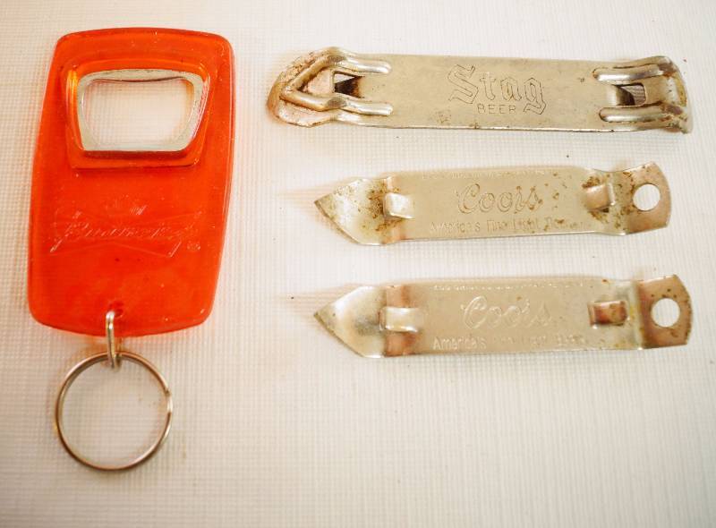 lot 9195 image: Vintage Bottle Openers - Budweiser - Coors - Stag Beer