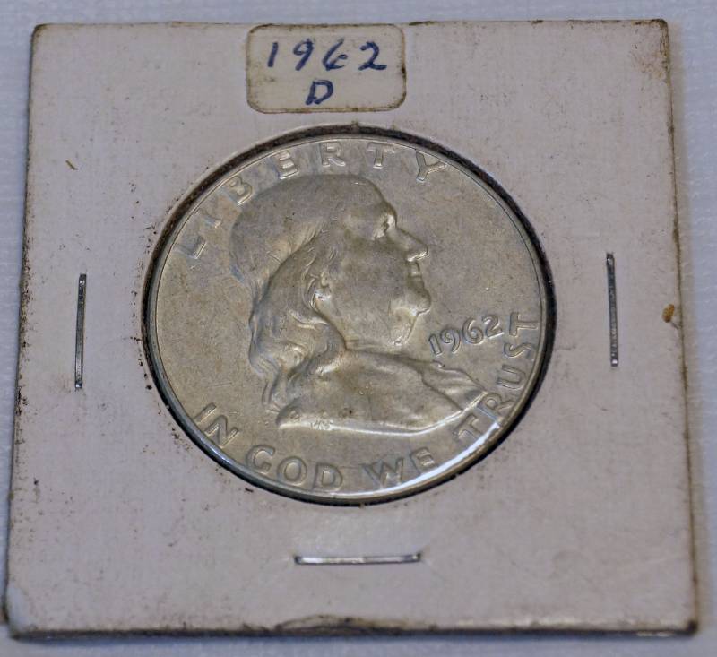 lot 9201 image: 1962-D Benjamin Franklin Silver HALF DOLLAR COIN