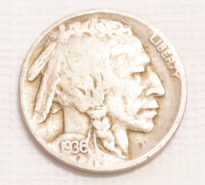 lot 9211 image: 1936 Buffalo Nickel Coin