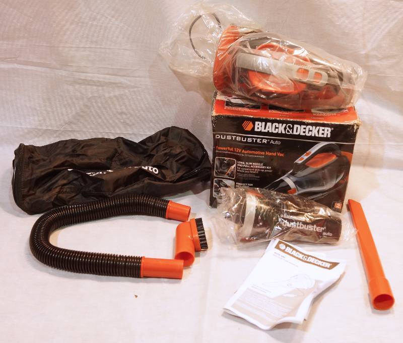 lot 5069 image: Black & Decker Auto Dustbuster Vacuum Cleaner in Box - Like New