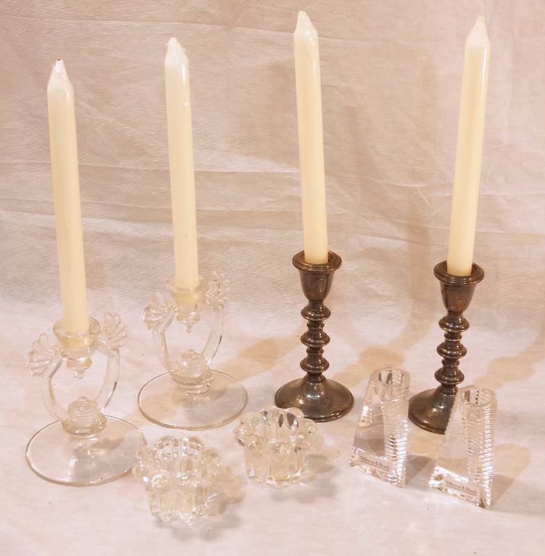 lot 5105 image: 4 Beautiful Sets of Candle Stick Holders