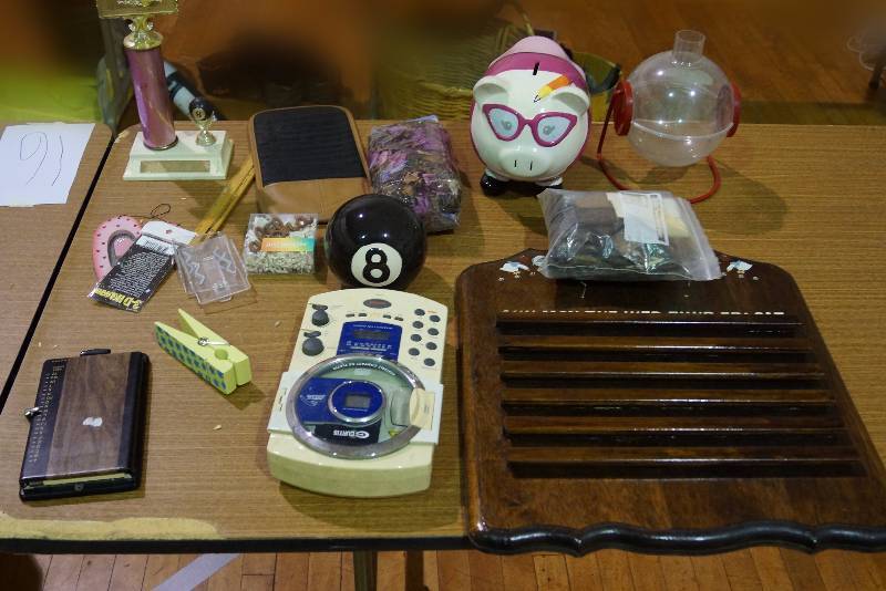 lot 5197 image: Wood Calendar Set - Trophy - Piggy Bank & More