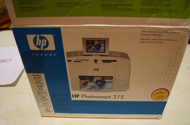 lot 5285 image: Hewlett Packard HP Photosmart 375 Printer in Box