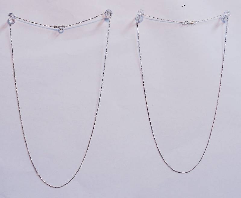 lot 2168 image: Beautiful Pair of STERLING SILVER Chains - Both for One Bid