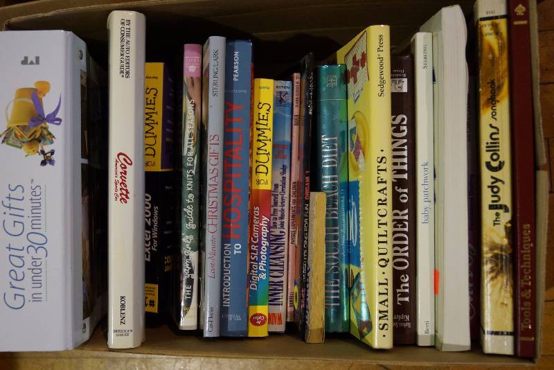 lot 2171 image: Boxes of Various Books - Some Crafting - Some Collectibles (Corvette Book) and more See photos for titles