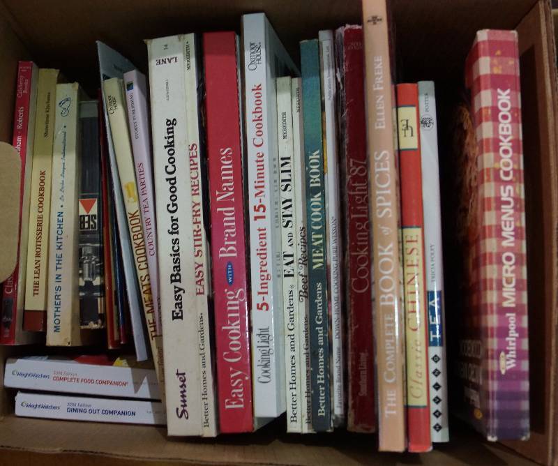 lot 2175 image: More Cookbooks YOU BET Lots of ideas in the two boxes of recipe books See photos for titles