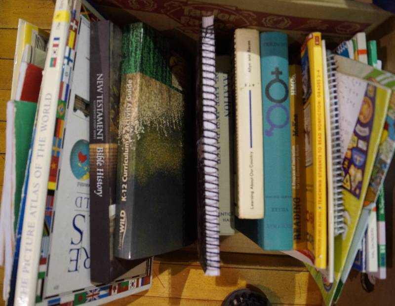 lot 2060 image: Two Boxes of Books - Various titles  - Some education books - See photos