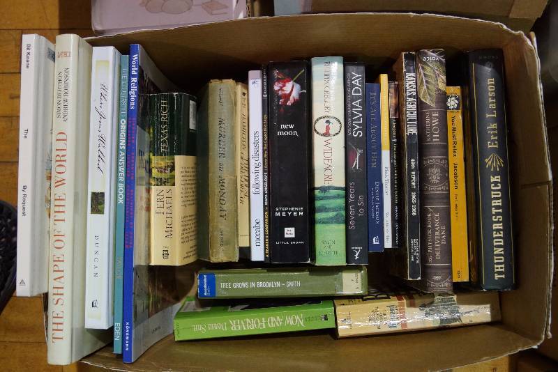 lot 2062 image: Two Boxes of Books - Various titles  - A couple of Romance Books and More - See photos