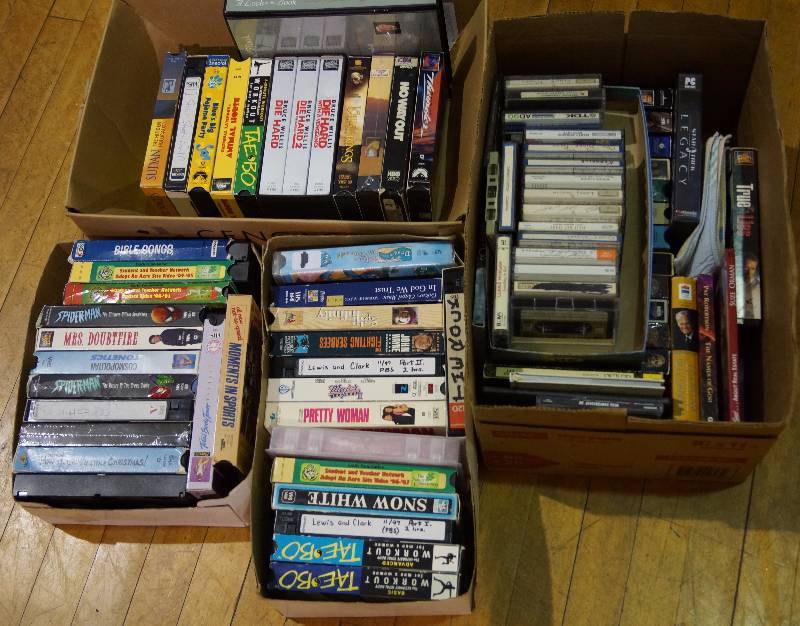 lot 2080 image: BIG LOT of VHS Movies and a few Cassette Tapes - See photos for titles