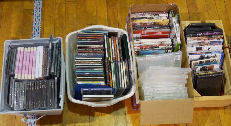 lot 2081 image: BIG Lot of CDs - Music - Various Genres - A Few Blank, Clear DVD Cases and more - See photos for titles - A few DVDs too