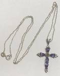 STERLING SILVER Cross Pendant with STERLING SILVER Chain - Super Nice