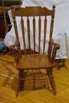 Rocking Chair - Wood  - Nice - Curved Wood on Back - Comfortable!