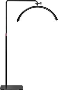 lot 12 image: MINIEAR Dimmable LED Floor Lamp with Rotating Half Moon Head and Adjustable Brightness for Tattoo Artists and Beauty Technicians