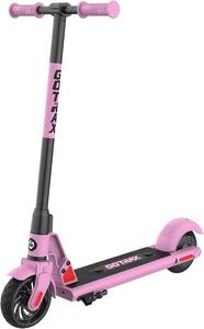 lot 51 image: Gotrax GKS Electric Scooter for Kid Ages 6-12 Max 4 Miles Range and 7.5 Mph Speed 6 Solid Rubber Wheels and UL2272 Certified Approved Lightweight Aluminum Frame Electric Kick Scooter for Kid Pink