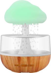 lot 54 image: Weljoy Raining Cloud Night Light Aromatherapy Essential Oil Diffuser Micro Humidifier Desk Fountain Relaxing Mood Water Drop Sound with Customizable Mood Lighting