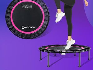 lot 66 image: Darchen Mini Trampoline Black and Pink