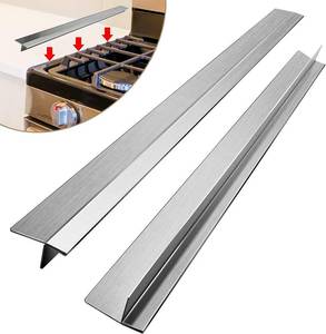 lot 73 image: Stove Gap Covers Stainless Steel - 2 Pack