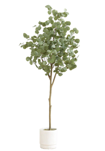 lot 76 image: Lyerse 6ft Artificial Eucalyptus Tree