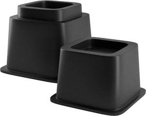 lot 80 image: Adjustable Furniture Risers Set of 8 Pieces- Black