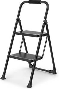 lot 90 image: HB Tower 2 Step Ladder, Black, KQ0002-BK