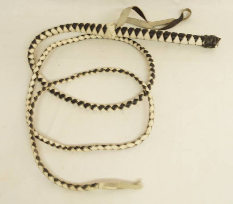 lot 5293 image: Leather Whip - Approx 60 Nice Handle SNAPS LOUD - WHIP IT GOOD