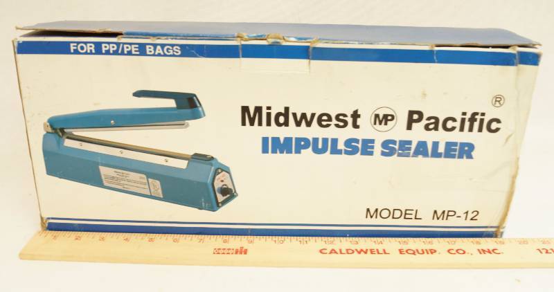 lot 9252 image: Impulse Sealer - Midwest Pacific - M# MP-12 for PPPE Bags - with BOX - WORKS GREAT