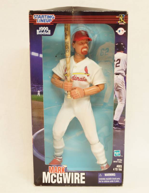 lot 9256 image: Starting Lineup - Mark McGwire - Approx 11 Pose-able Action Figure 1999 Baseball  - New in Box