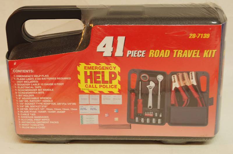 lot 9273 image: Emergency Car Kit - 41 Piece - NEW in Carrying Case MUST HAVE