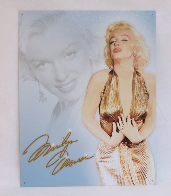 lot 9279 image: Nostalgic Tin Sign - Marilyn Monroe - BEAUTIFUL - 12.5 x 16 - NEW