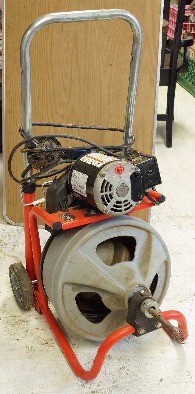 lot 9282 image: Ridgid Professional Drum Sewer Snake Machine - K-400