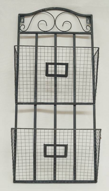 lot 9055 image: Decorative Metal Hanging File Organizers