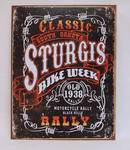 Nostalgic Tin Sign - STURGIS BIKE WEEK - Motorcycle Rally South Dakota - Black Hills Classic - Old 1938 - 12.5